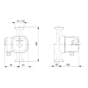 Cirkulācijas Sūknis Grundfos UPS 25-40N 11/2'' 180 (96913060) 113196