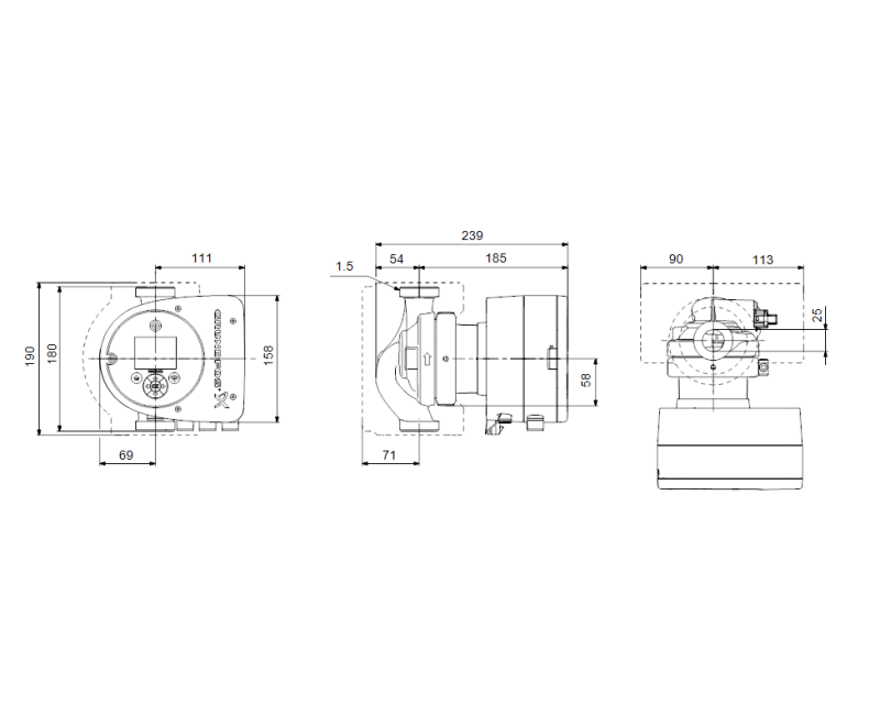 Cirkulācijas sūknis Grundfos MAGNA3 25-100