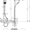 Душевая система Hansgrohe Croma E 280 1jet с термостатом, хром