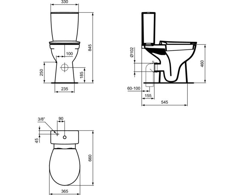 Tualetes pods Ideal Standard, cilvēkiem ar īpašām vajadzībām
