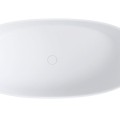 Vonia Omnires NEO M+, akmens masės, pastatoma, su aukšta nugaros atrama, 158 × 72 cm, be perpildymo, matinė balta, NEO158SWWBM