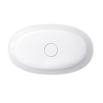 Раковина для ванной комнаты Omnires NEO M+, 60 × 36 cm, на столешницу, без перелива, глянцевый белый, NEOUNBP