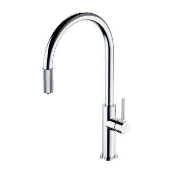Virtuves izlietnes maisītājs Omnires SWITCH, ar grozāmu izteku, ar ūdens filtrēšanas sistēmu, pulēts hroms SW9057-FD1CR