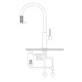 OMNIRES SWITCH izlietnes maisītājs ar ūdens filtrēšanas sistēmu