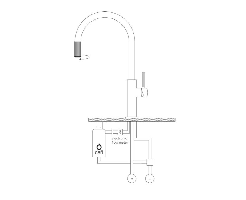 OMNIRES SWITCH izlietnes maisītājs ar ūdens filtrēšanas sistēmu