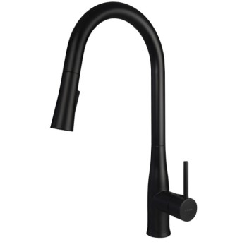 Virtuves izlietnes maisītājs Deante Lukrecja izvelkams 2 strūklas , melns BDH_N72M