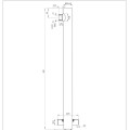 Dušas galvas turētājs OMNIRES SHOWER ARM, pastiprināts sienas montāžas, 40 cm, hroms