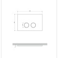 Skalošanas vadības plāksne OMNIRES STEEL-R45, diviem patērētājiem, brushed stainless steel