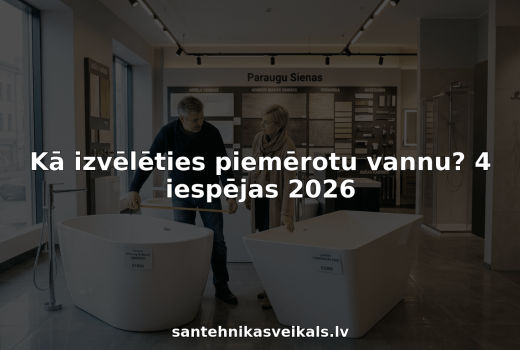 Kā izvēlēties piemērotu vannu? 4 iespējas 2026