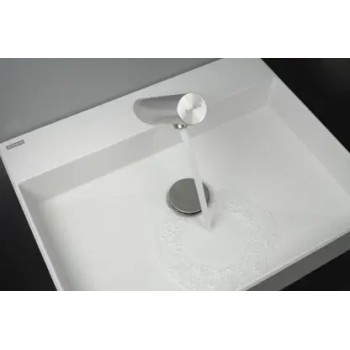 Vonios kriauklės maišytuvas Deante HIACYNT NERO SENSOR be temperatūros reguliavimo 230/6V, Steel BQR_F28V