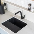 Virtuves  maisītājs Deante Silia ar izvelkamu galvu, Melns BQS_N73M