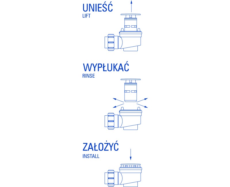 Dušas paliktņa sifons Deante Easy-Clean, hroms NHC_025C