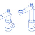 Vietu taupošais Lux izlietnes sifons, teleskopisks Deante Space-Saver Lux, balts NHC_633K
