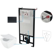 Tualetes poda komplekts Deante Blur Rāmis