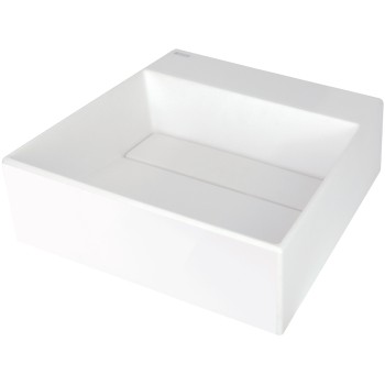 Vannas istabas izlietne Deante CORREO granīta uz virsmas ALABASTER, 400x400mm Balta