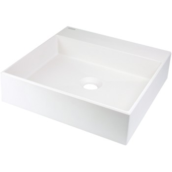 Vannas istabas izlietne Deante CORREO granīta uz virsmas ALABASTER, 400x400mm Balta