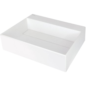 Vannas istabas izlietne Deante CORREO granīta uz virsmas ALABASTER, 500x400mm Balta