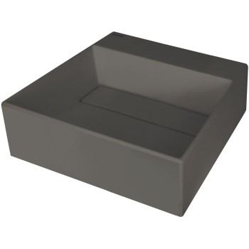 Vannas istabas izlietne Deante CORREO granīta uz virsmas ANTHRACITE METALLIC, 400x400mm Antarcīts