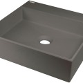 Vannas istabas izlietne Deante CORREO granīta uz virsmas ANTHRACITE METALLIC 400x400mm Antarcīts