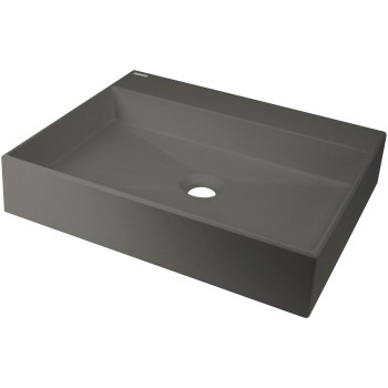 Vannas istabas izlietne Deante CORREO granīta uz virsmas ANTHRACITE METALLIC 500x400mm Antarcīts