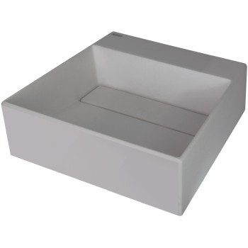 Vannas istabas izlietne Deante CORREO granīta uz virsmas GREY METALLIC, 400x400mm Pelēka