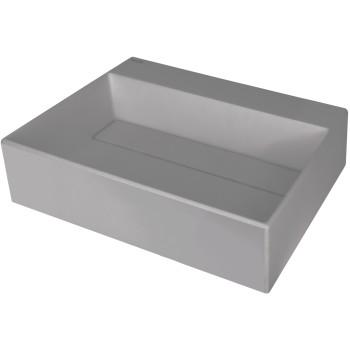 Vannas istabas izlietne Deante CORREO granīta uz virsmas GREY METALLIC, 500x400mm Pelēka
