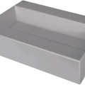 Vannas istabas granīta izlietne Deante CORREO uz virsmas GREY METALLIC, 600x400mm Pelēka