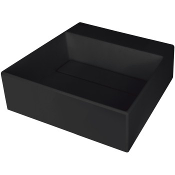 Vannas istabas izlietne Deante CORREO granīta uz virsmas NERO, 400x400mm Melna