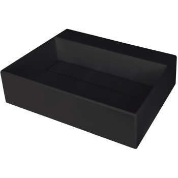 Vannas istabas izlietne Deante CORREO granīta uz virsmas NERO, 500x400mm Melna