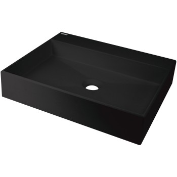 Vannas istabas izlietne Deante CORREO granīta uz virsmas NERO, 500x400mm Melna