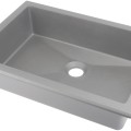 Vannas istabas izlietne Deante CORREO granīta uz virsmas (Iegriežama) GREY METALLIC, 500x350mm Pelēka