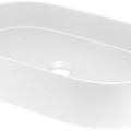Vannas istabas granīta izlietne Deante SILIA uz virsmas, ovāla ALABASTER, 550X350mm Balta