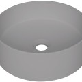 Vannas istabas granīta izlietne Deante SILIA uz virsmas, apaļa GREY METALLIC, D360mm Pelēka