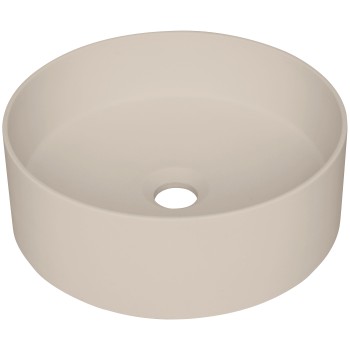 Vannas istabas izlietne Deante SILIA granīta uz virsmas, apaļa BEIGE, D360mm Bēša