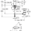 Bidē maisītājs Grohe Get, ar vārstu, hroms, 32885000 NEW