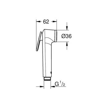 Bidetta klausule Grohe Tempesta-F, hroms, 26506000 NEW