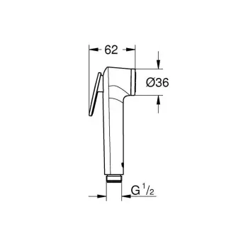 Bidetta klausule Grohe Vitalio Trigger Spray, hroms, 26351000 NEW