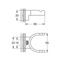 Drēbju pakaramais ākis Grohe Selection, dubultais, Hard Graphite, 41049A00 NEW