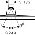 Dušas galva Hansgrohe Crometta S 240 1jet, d=240 mm, hroms