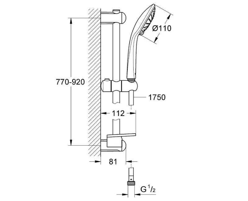 Dušas komplekts Grohe Euphoria, hroms, 27225001 NEW