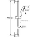 Dušas komplekts Grohe Vitalio Start, 2 režīmi, hroms, 26955001 NEW