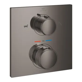 Dušas maisītājs Grohe Allure, iebūvējams ar termostat maisītājs diviem patērētājiem, Hard Graphite, 19446A02 NEW