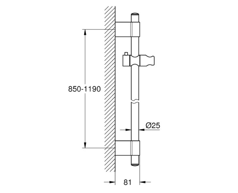 Душевой стержень Grohe Rainshower 115 см, хром, 27136001