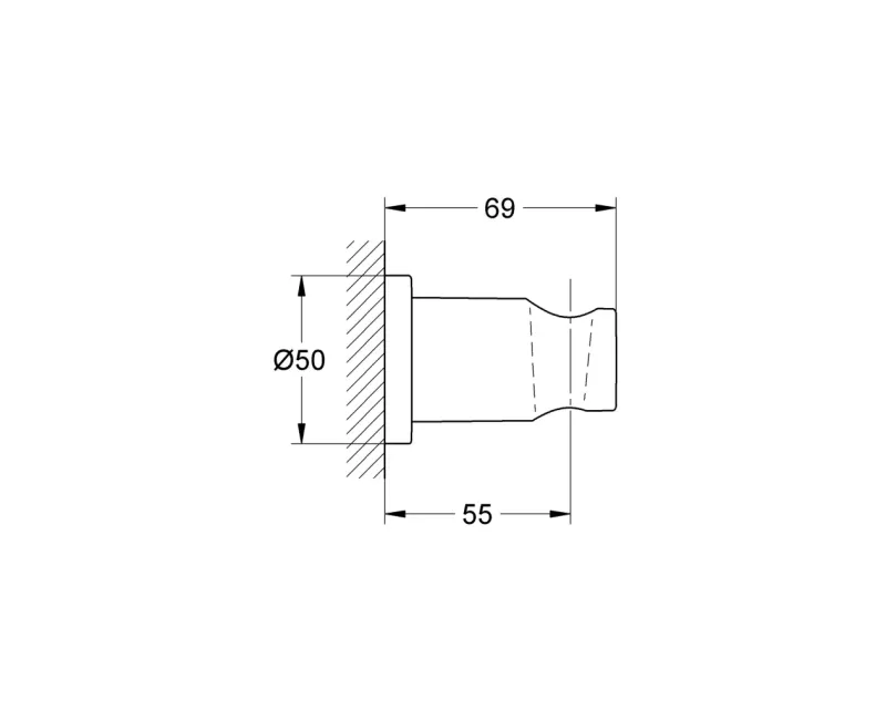 Dušas stienis Grohe Rainshower, iebūvējams, tumšs grafīts, 27074A00 NEW