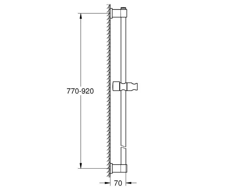 Душевой стержень Grohe Vitalio Universal 90 см, хром, 26961001