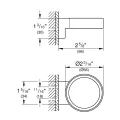 Glāzes / ziepju trauka turētājs Grohe Selection, Hard Graphite, 41027A00 NEW