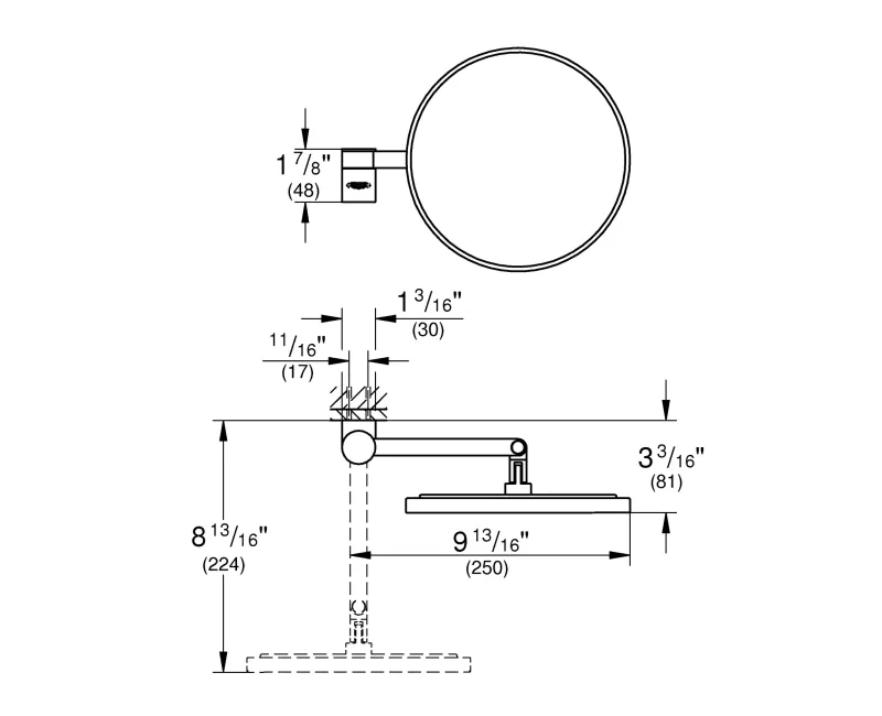 Kosmētikas spogulis Grohe Selection, Warm Sunset, 41077DA0 NEW