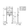 Montavimo rėmas kriauklei Grohe Rapid SL, aukštis 113 cm, 38557001 NEW