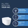 Piekaramais Tualetes pods Grohe Start Round, piekaramais ar SoftClose vāku, Rimless, Alpine White,103848SH00 NEW