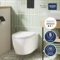 Piekaramais Tualetes pods Grohe Start Round, piekaramais ar SoftClose vāku, Rimless, Alpine White,103848SH00 NEW